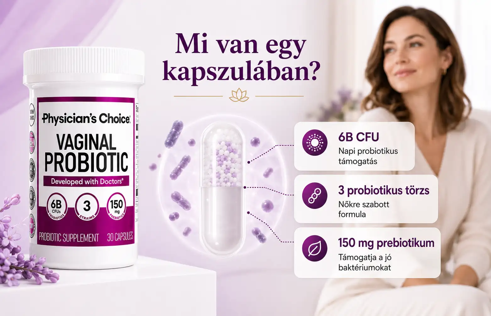 6B CFU 3 törzs 150 mg prebiotikum